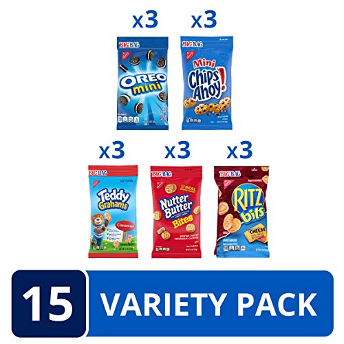 Oreo Mini Cookies, Chips Ahoy! Mini Cookies, Nutter Butter Bites