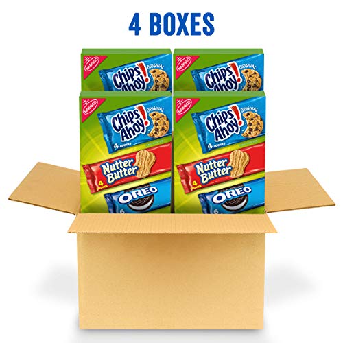 Nabisco Cookie Variety Pack, Oreo, Nutter Butter, Chips Ahoy!, 4