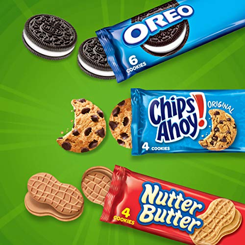 Nabisco Cookie Variety Pack, Oreo, Nutter Butter, Chips Ahoy!, 4