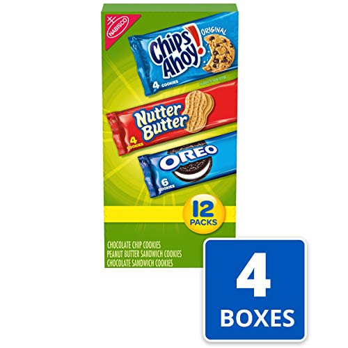Nabisco Cookie Variety Pack, Oreo, Nutter Butter, Chips Ahoy!, 4