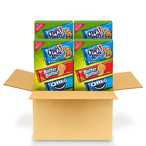 Nabisco Cookie Variety Pack, Oreo, Nutter Butter, Chips Ahoy!, 4