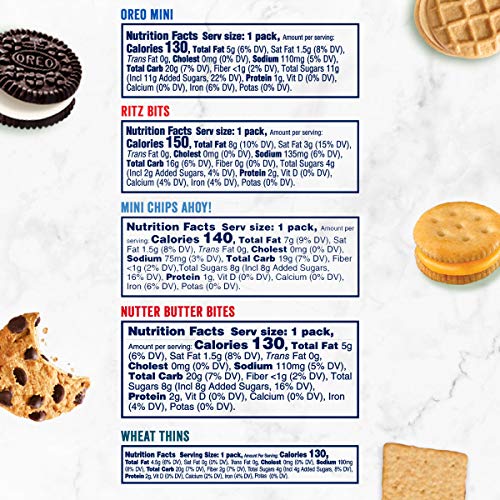 Oreo Mini Cookies, Mini Chips Ahoy! Cookies, Ritz Bits Cheese Cr
