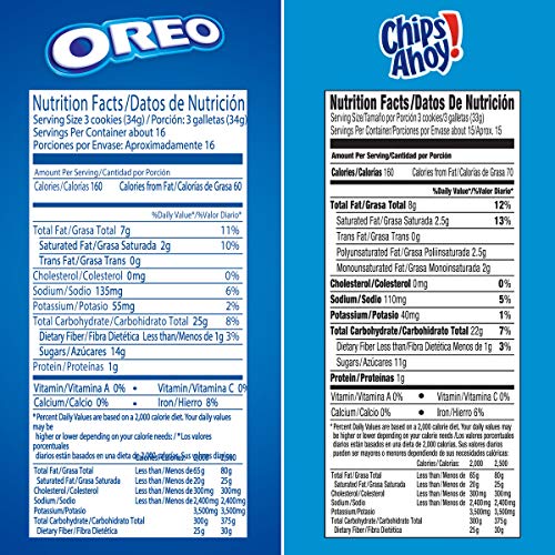 Oreo &Amp; Chips Ahoy! Cookies Variety Pack, Family Size, 3 Packs