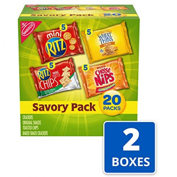 Nabisco Savory Cracker Variety Pack - 40 Individual Snack Packs