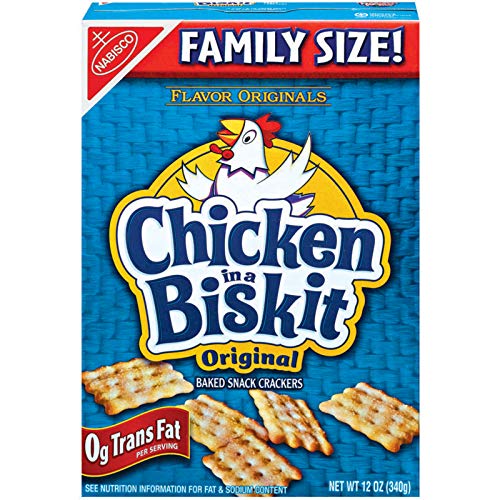 Chicken In A Biskit Original Baked Snack Crackers, Family Size,
