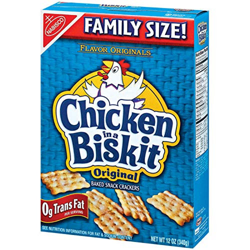 Chicken In A Biskit Original Baked Snack Crackers, Family Size,