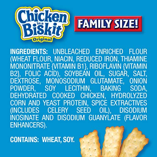 Chicken In A Biskit Original Baked Snack Crackers, Family Size,