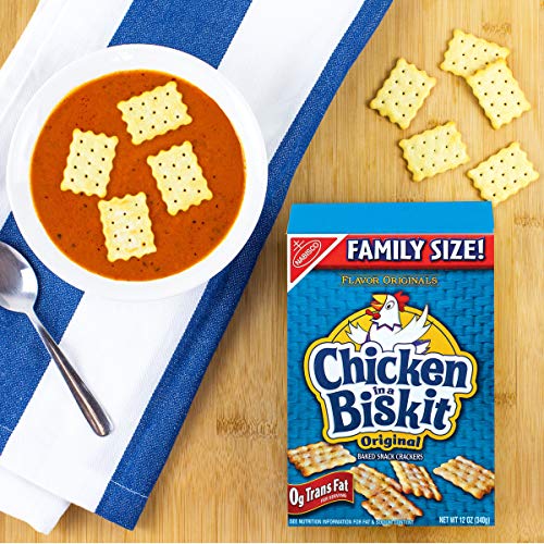 Chicken In A Biskit Original Baked Snack Crackers, Family Size,
