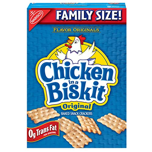 Chicken In A Biskit Original Baked Snack Crackers, Family Size,