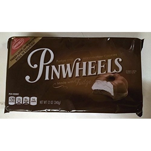 Nabisco, Pinwheels, Fudge and Marshmallow Cookies, 12oz Tray Pa...