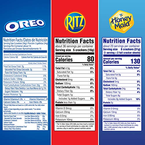 Oreo, Ritz, &Amp; Honey Maid Snack Variety Pack, Family Size - 3 Packs