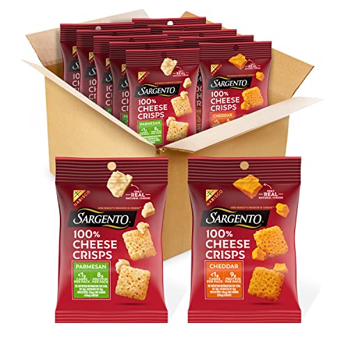 Sargento 100% Cheese Crisps Variety Pack, Parmesan And Cheddar,