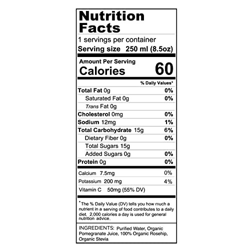 NADI USDA Organic Wild Rosehip Juices, Rosehip/Grape 6 & Roseh...