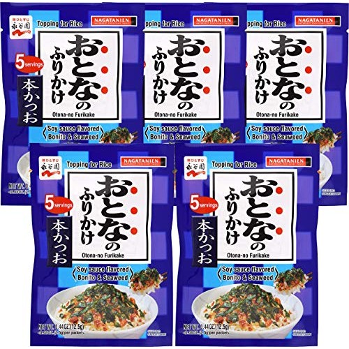 Nagatanien Otona No Furikake Hon Katsuo 5Pcs Bonito Flavor 0.44O