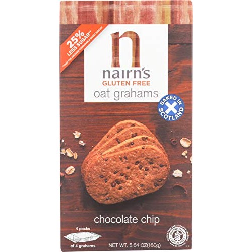 Nairns Gluten Free Oat Grahams, Chocolate Chip, 5.64 Ounce
