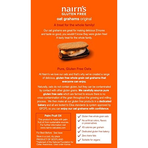Nairns Gluten Free Oat Grahams, Original, 5.64 Ounce