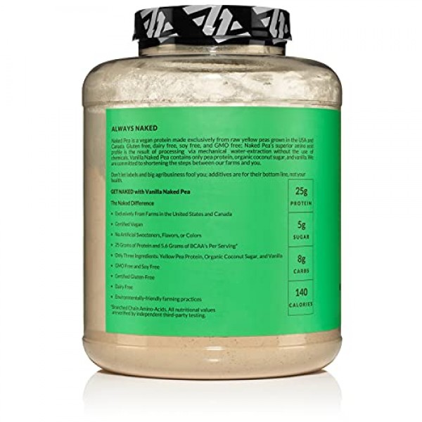 Less Naked Pea - Vanilla Pea Protein - Pea Protein Isolate From