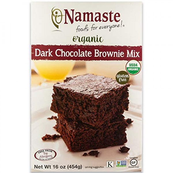 Namaste Foods Gluten Free Organic Dark Chocolate Brownie Mix, 16...