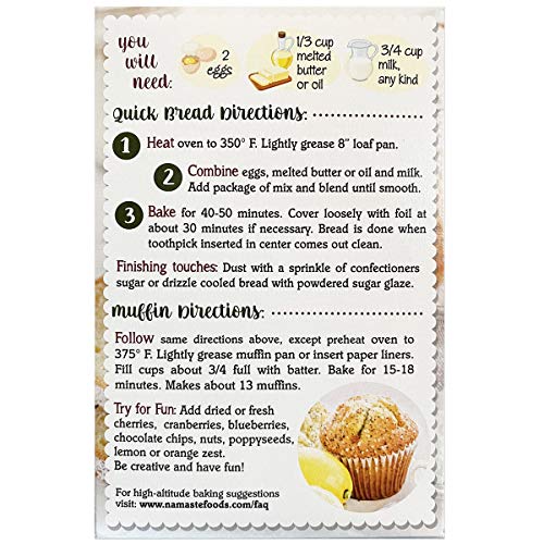 Namaste Foods Organic Gluten Free Quick Bread &Amp; Muffin Mix, 16 O