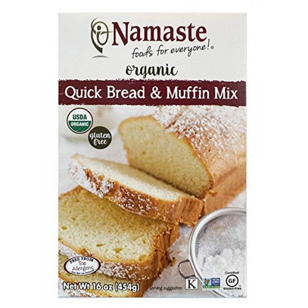 Namaste Foods Organic Gluten Free Quick Bread & Muffin Mix, 16 O...
