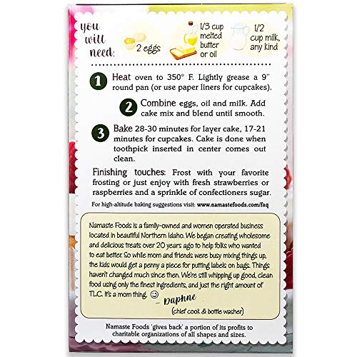 Namaste Foods Organic Gluten Free Yellow Cake Mix, 12 Ounce – Al