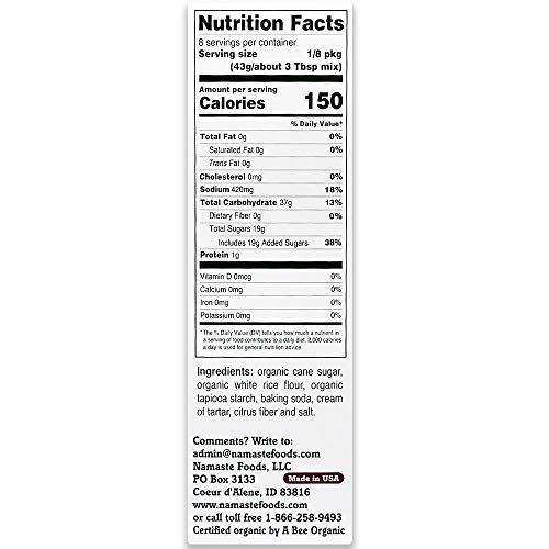 Namaste Foods Organic Gluten Free Yellow Cake Mix, 12 Ounce – Al