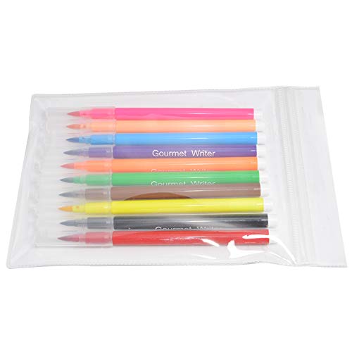 Getu 10Color Edible Pigment Pen Brush Food Coloring Pen For Draw