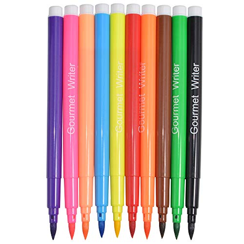 Getu 10Color Edible Pigment Pen Brush Food Coloring Pen For Draw