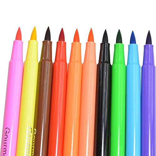 Getu 10Color Edible Pigment Pen Brush Food Coloring Pen For Draw
