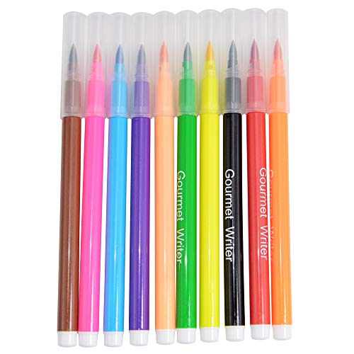 Getu 10Color Edible Pigment Pen Brush Food Coloring Pen For Draw