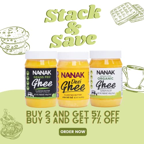 Nanak Pure Desi Ghee, Clarified Butter, 28-Ounce Jar