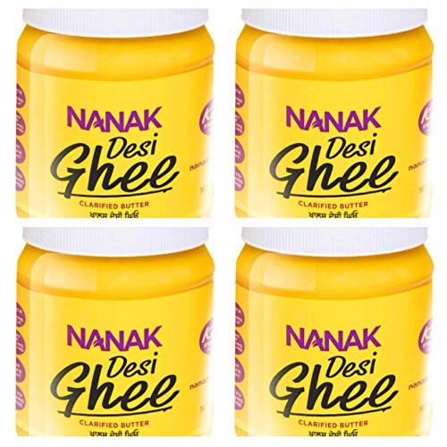 Nanak Pure Desi Ghee, Clarified Butter, 56-Ounce Jar - Pack Of 4