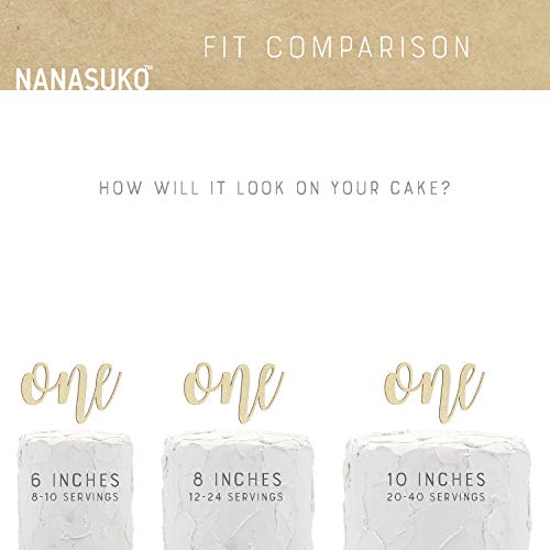 Nanasuko 1St Birthday Cake Topper - One - Double Sided Gold Glit