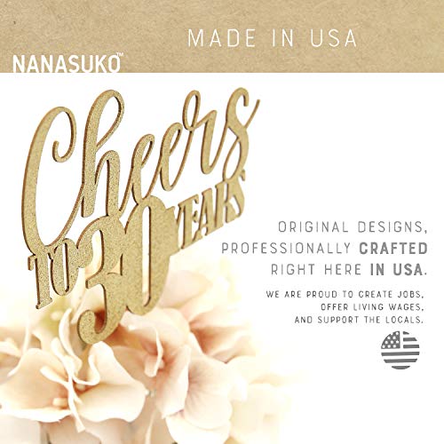 Nanasuko 30Th Birthday Cake Topper - Double Sided Glitter - Prem