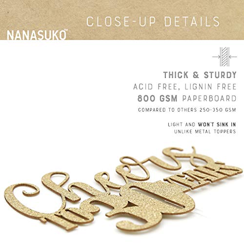 Nanasuko 30Th Birthday Cake Topper - Double Sided Glitter - Prem