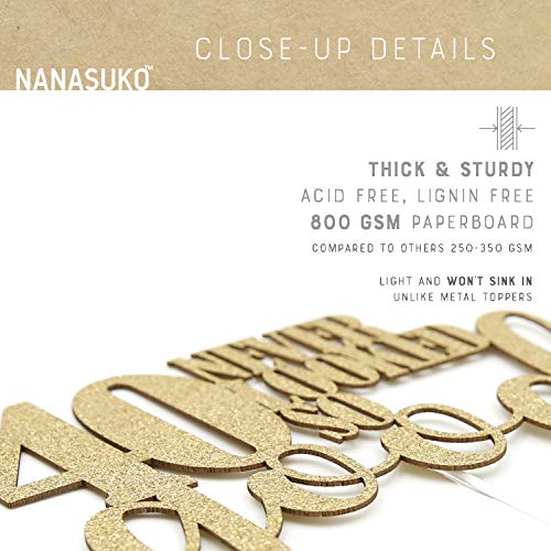 Nanasuko 40Th Birthday Cake Topper - 40 Never Looked So Good - D