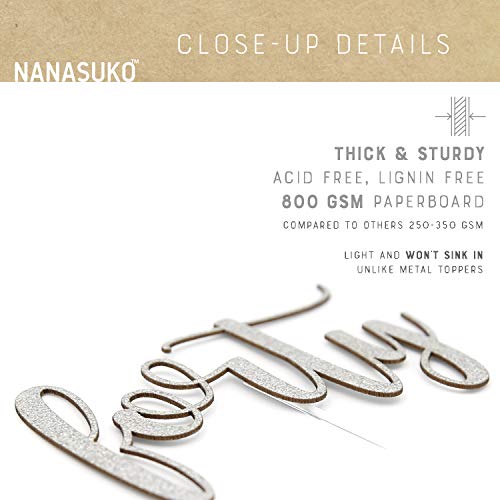 Nanasuko 40Th Birthday Cake Topper - Forty - Double Sided Black