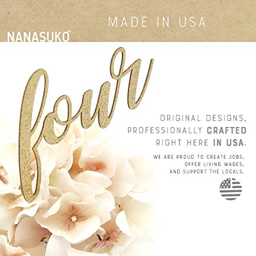 Nanasuko 4Th Birthday Cake Topper - Four - Double Sided Glitter