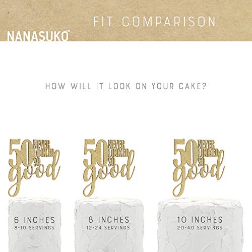 Nanasuko 50Th Birthday Cake Topper - 50 Never Looked So Good - D