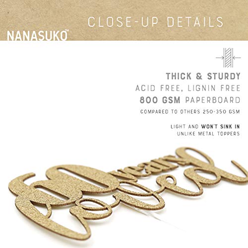 Nanasuko 60Th Birthday/Anniversary Cake Topper - 60 Years Loved