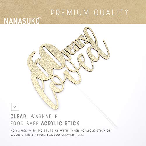 Nanasuko 60Th Birthday/Anniversary Cake Topper - 60 Years Loved