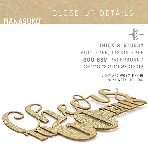 Nanasuko 60Th Birthday/Anniversary Cake Topper - Cheers To 60 Ye