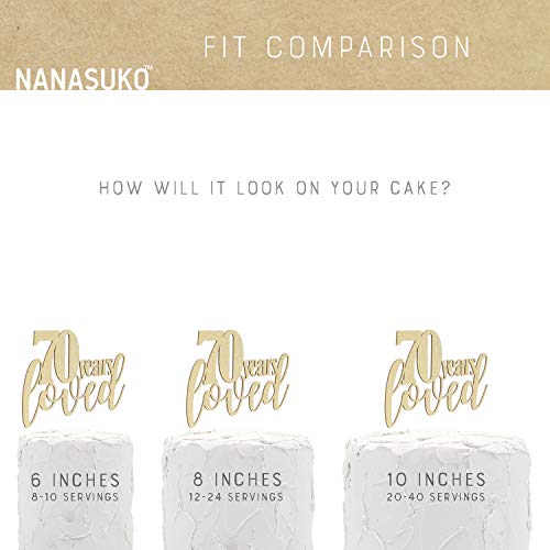 Nanasuko 70Th Birthday/Anniversary Cake Topper - 70 Years Loved