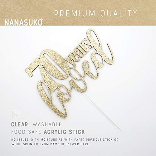 Nanasuko 70Th Birthday/Anniversary Cake Topper - 70 Years Loved