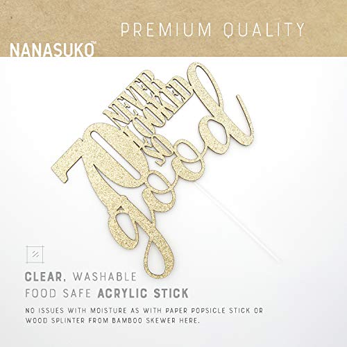 Nanasuko 70Th Birthday Cake Topper - 70 Never Looked So Good - D