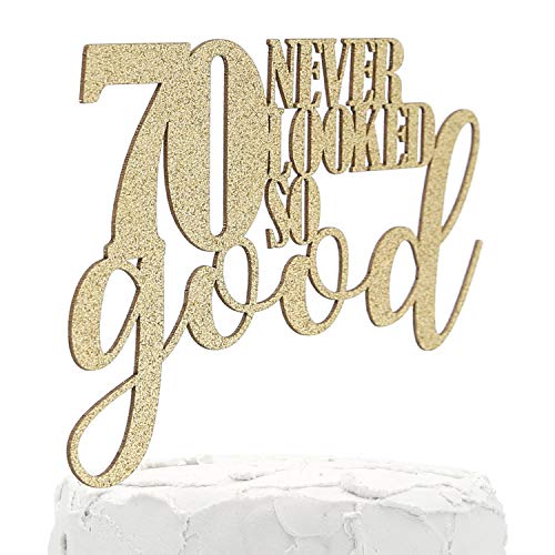 Nanasuko 70Th Birthday Cake Topper - 70 Never Looked So Good - D