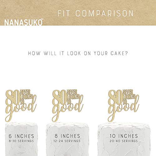 Nanasuko 80Th Birthday Cake Topper - 80 Never Looked So Good - D