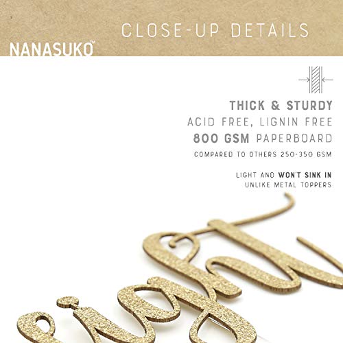 Nanasuko 8Th Birthday Cake Topper - Eight - Double Sided Glitter