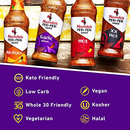 Nandos Peri Peri Hot Sauce Lovers Pack - Garlic, Medium, Hot, E