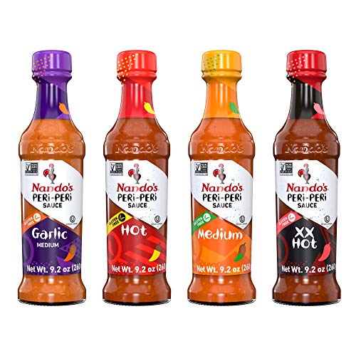 Nandos Peri Peri Hot Sauce Lovers Pack - Garlic, Medium, Hot, E